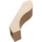 Ekena Millwork 5-inch W x 18-inch D x 18-inch H Geneva Rough Cedar Woodgrain TimberThane Knee Brace, Primed BRCUR05X18X18GNVRCPR - alternate 4